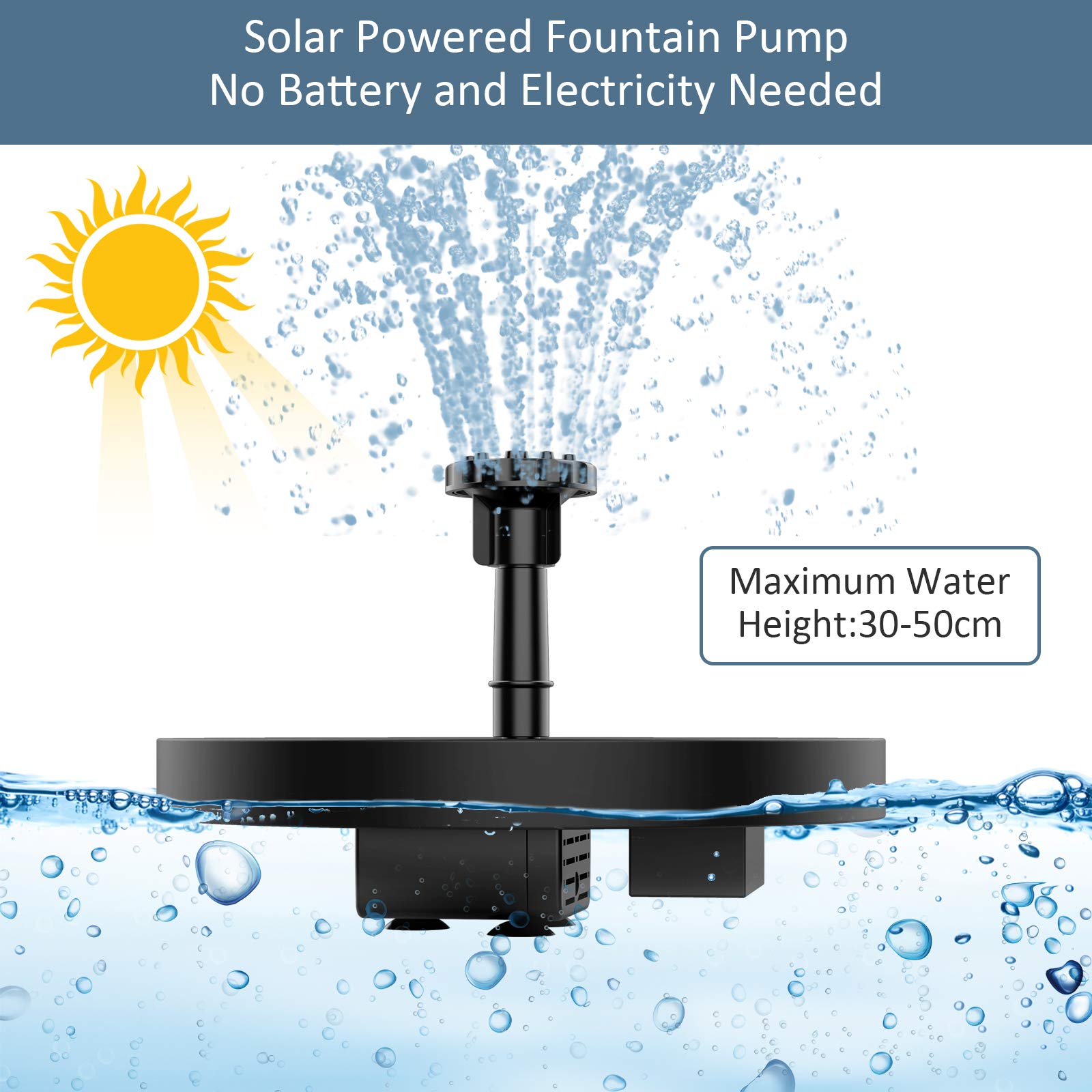 AISITIN fountain for pool or pond promoting water circulation