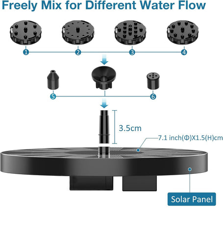AISITIN multi-purpose fountain for bird baths, ponds, and water features