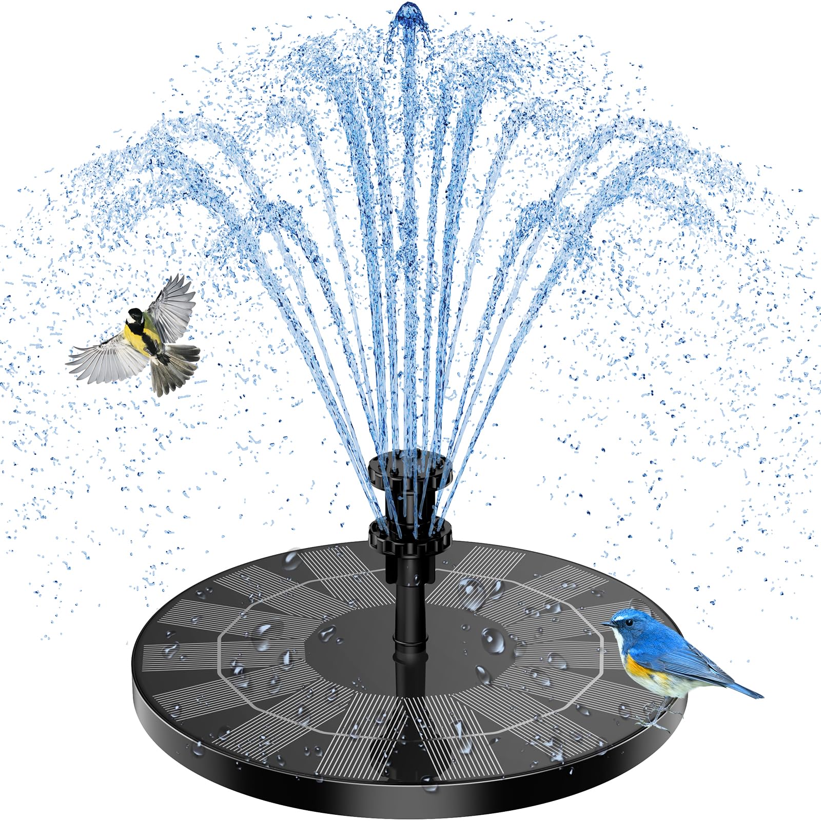 AISITIN outdoor solar garden fountain with 3.5W pump for vibrant backyard water display