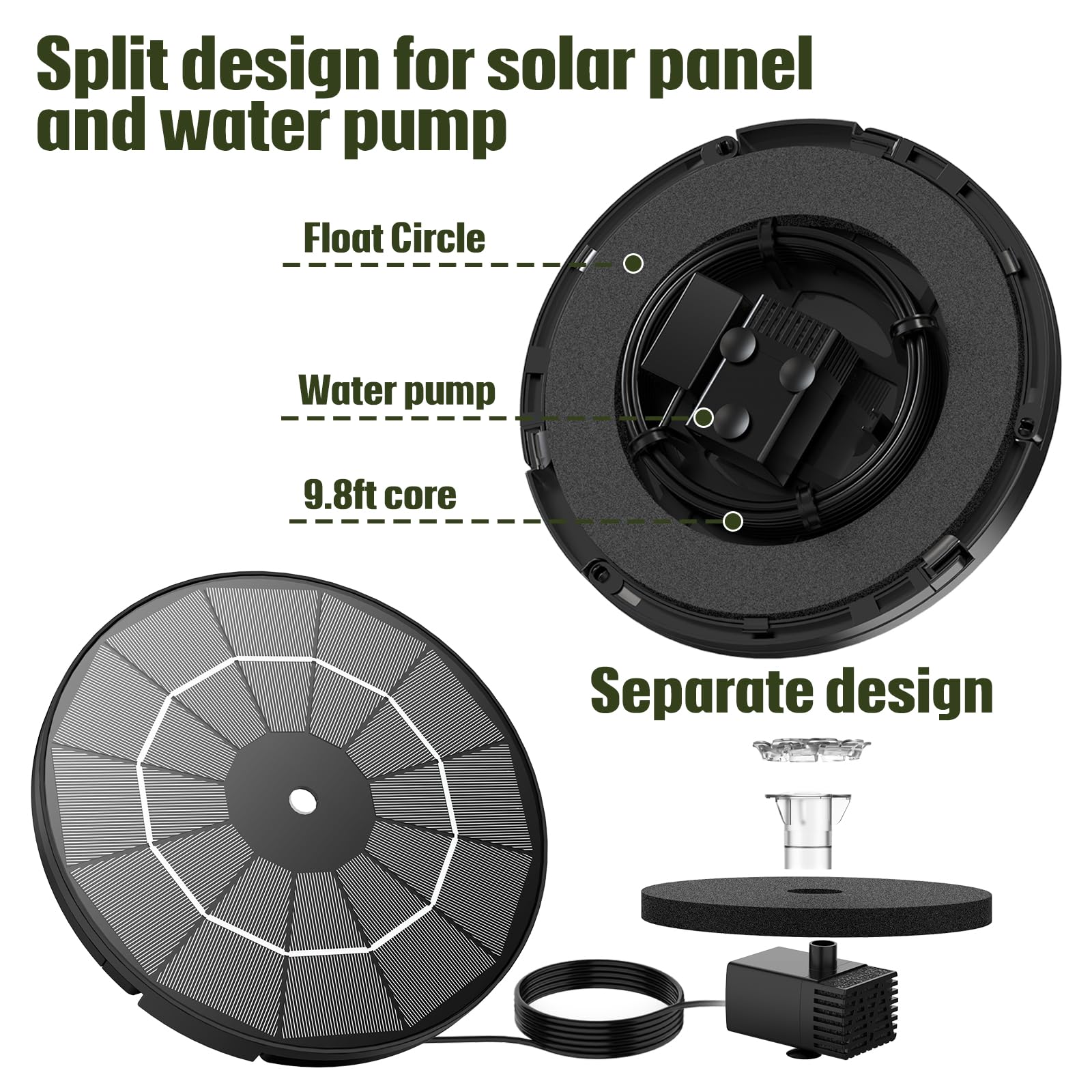 AISITIN quiet fountain minimizes noise in outdoor spaces
