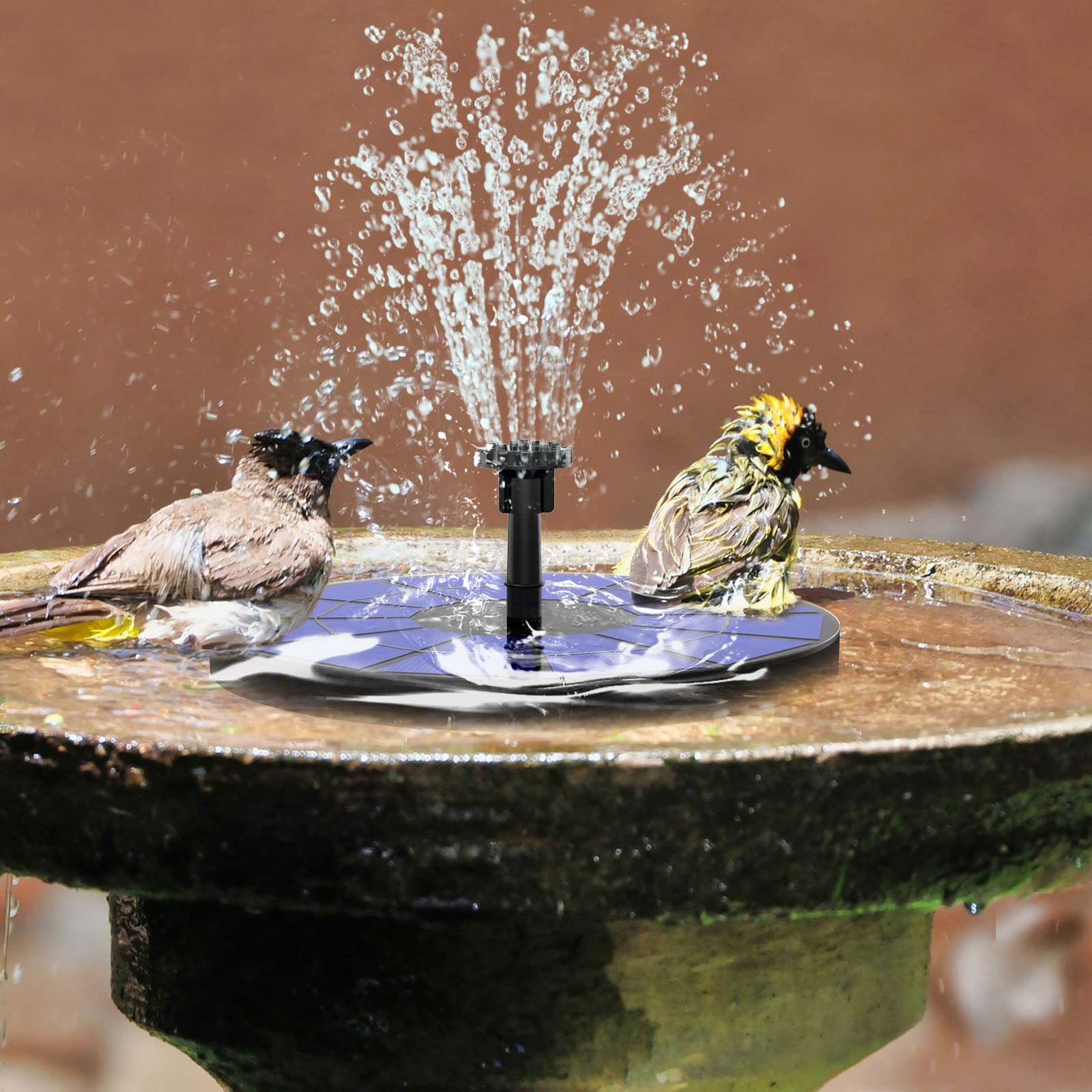 AISITIN solar fountain cleaning panel tips for easy maintenance.
