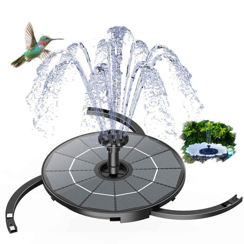 AISITIN solar panel exposed in bright sun powers the fountain efficiently
