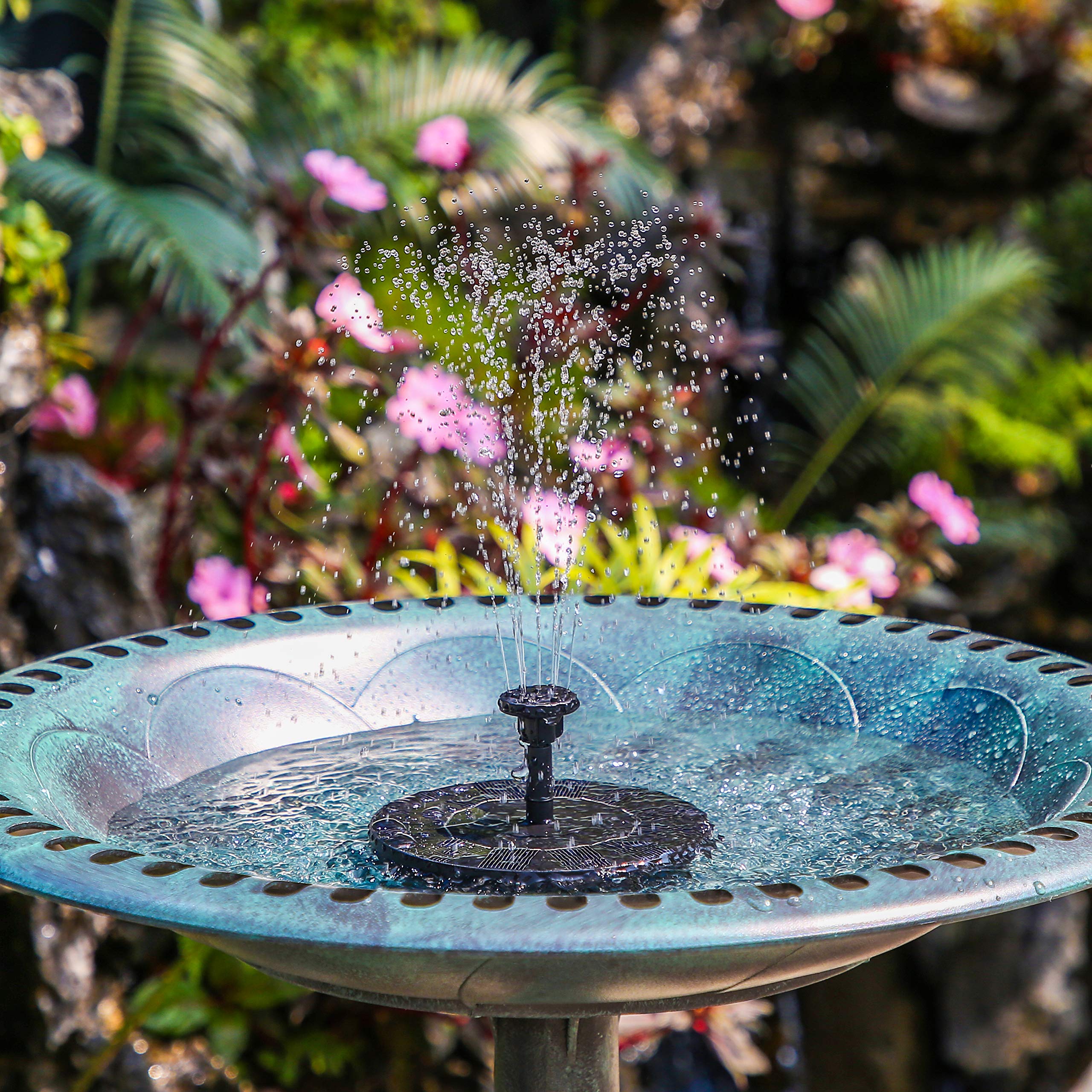 AISITIN solar panel floats on water powering the fountain instantly under sun