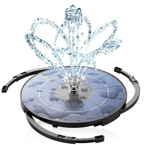 AISITIN solar panel under direct sun delivers efficient fountain spray