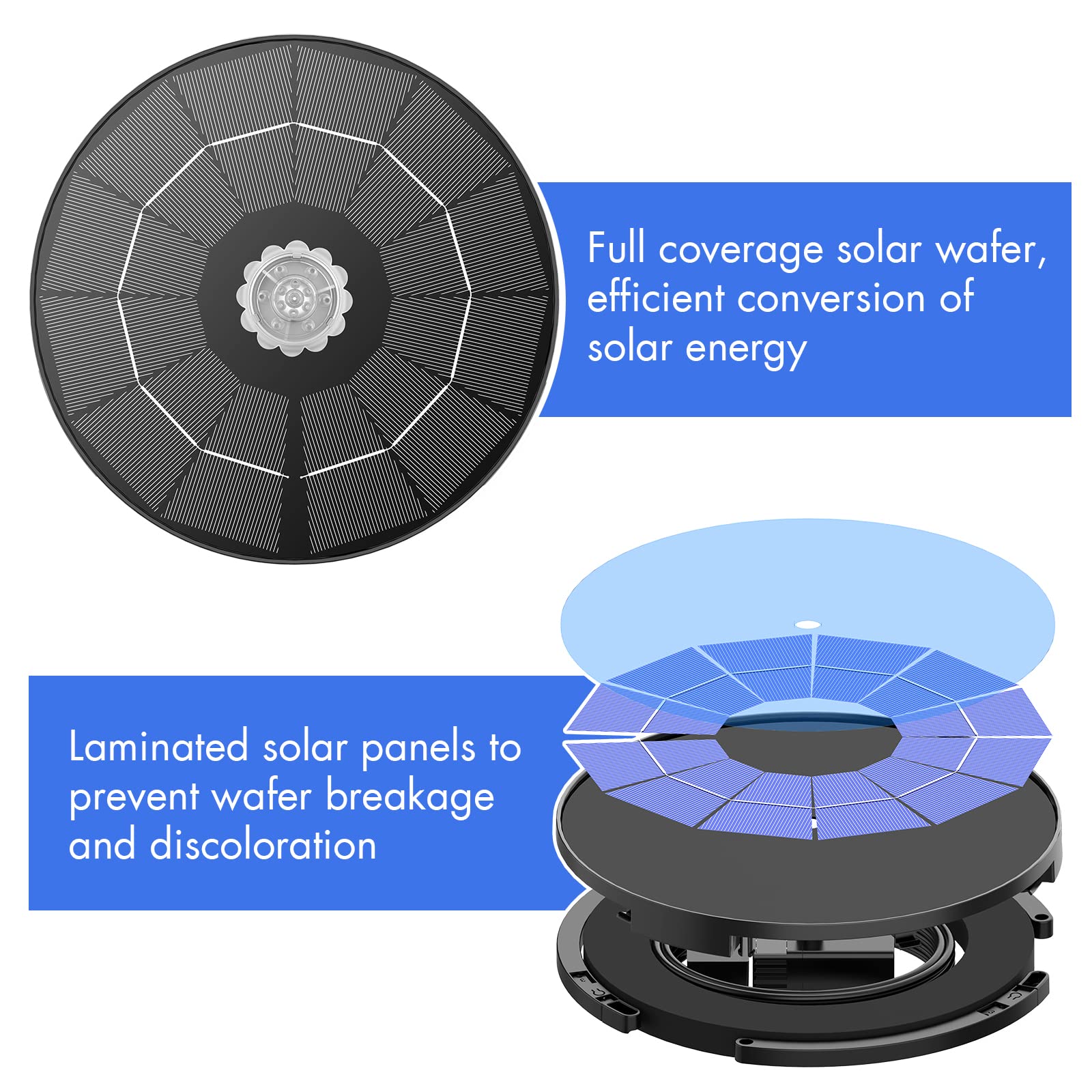 AISITIN retractable stand centers the fountain to prevent edge splash