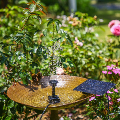 AISITIN solar pump showing 9.8 ft cord for flexible sun placement