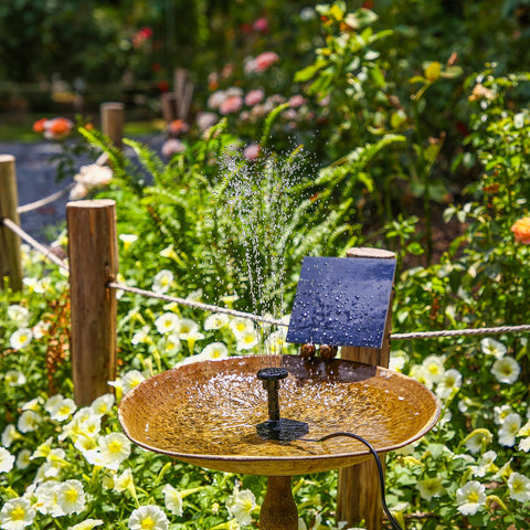 AISITIN solar pump kit on patio for relaxing garden moments