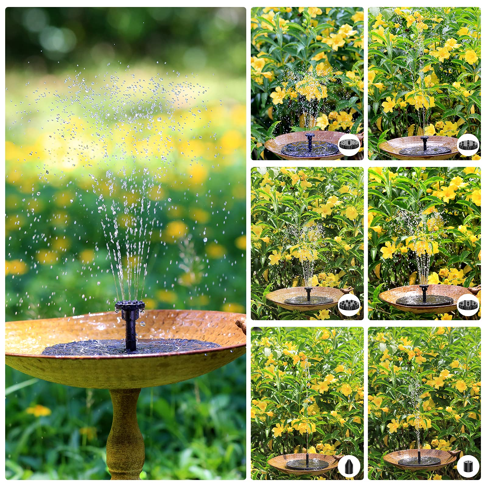 AISITIN fountain water flow enhancing garden decor.
