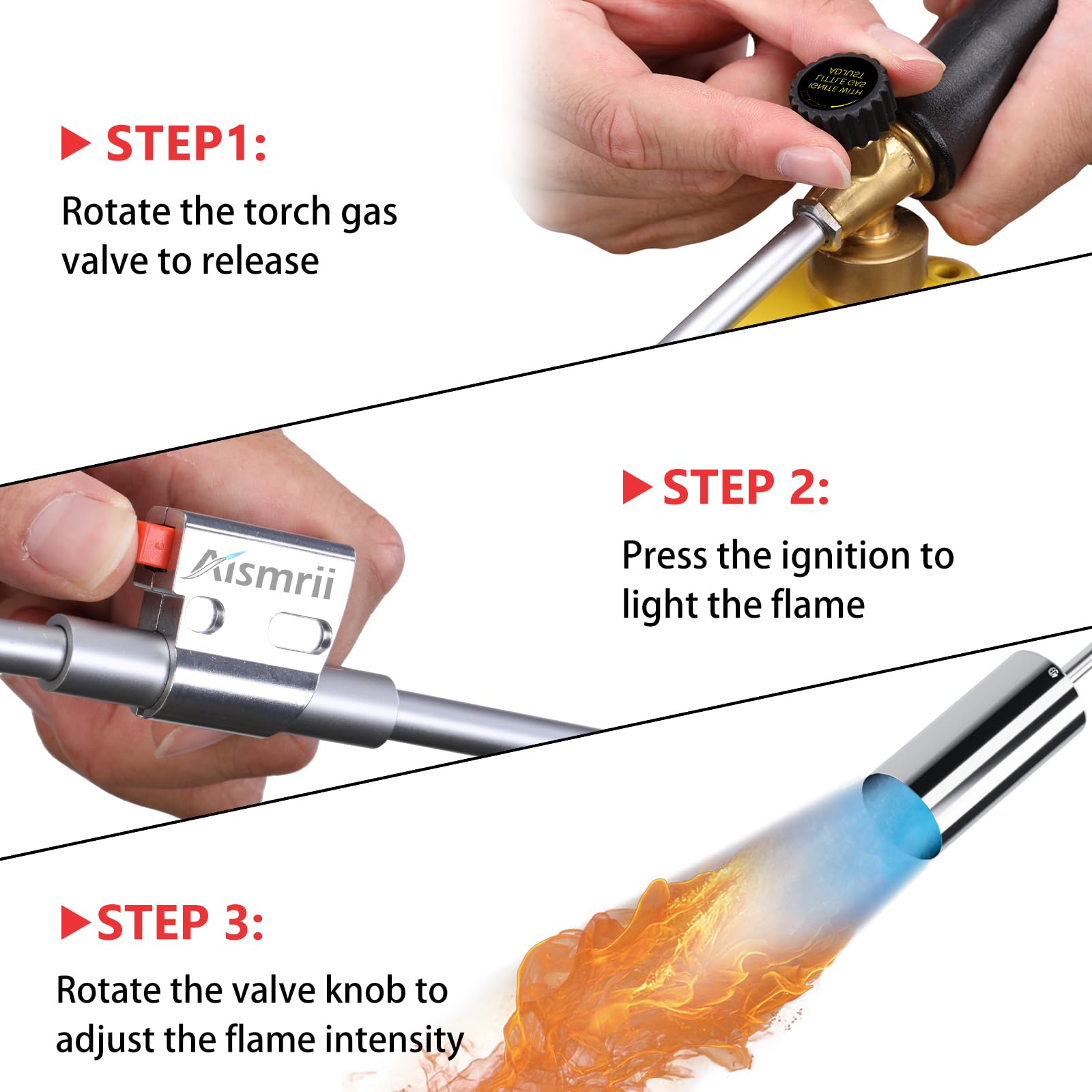 Aismrii weed torch two-modes setup offers flexible, extended reach.