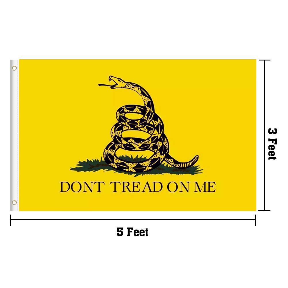 Aisto 3-piece Texas flags set with Don't Tread On Me flag, ideal for porch or wall display.