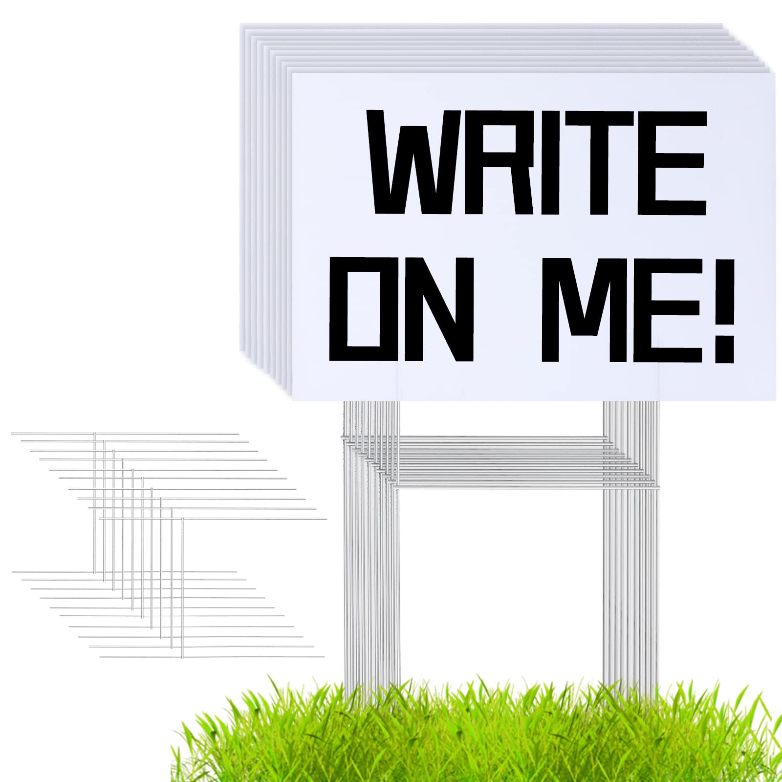 AITIKUE blank yard sign 18x12 with stake for durable outdoor visibility and quick customization.