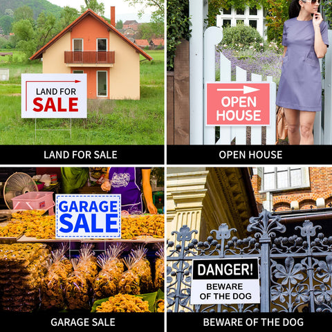 AITIKUE 18x12 yard signs suitable for indoor and outdoor messaging.