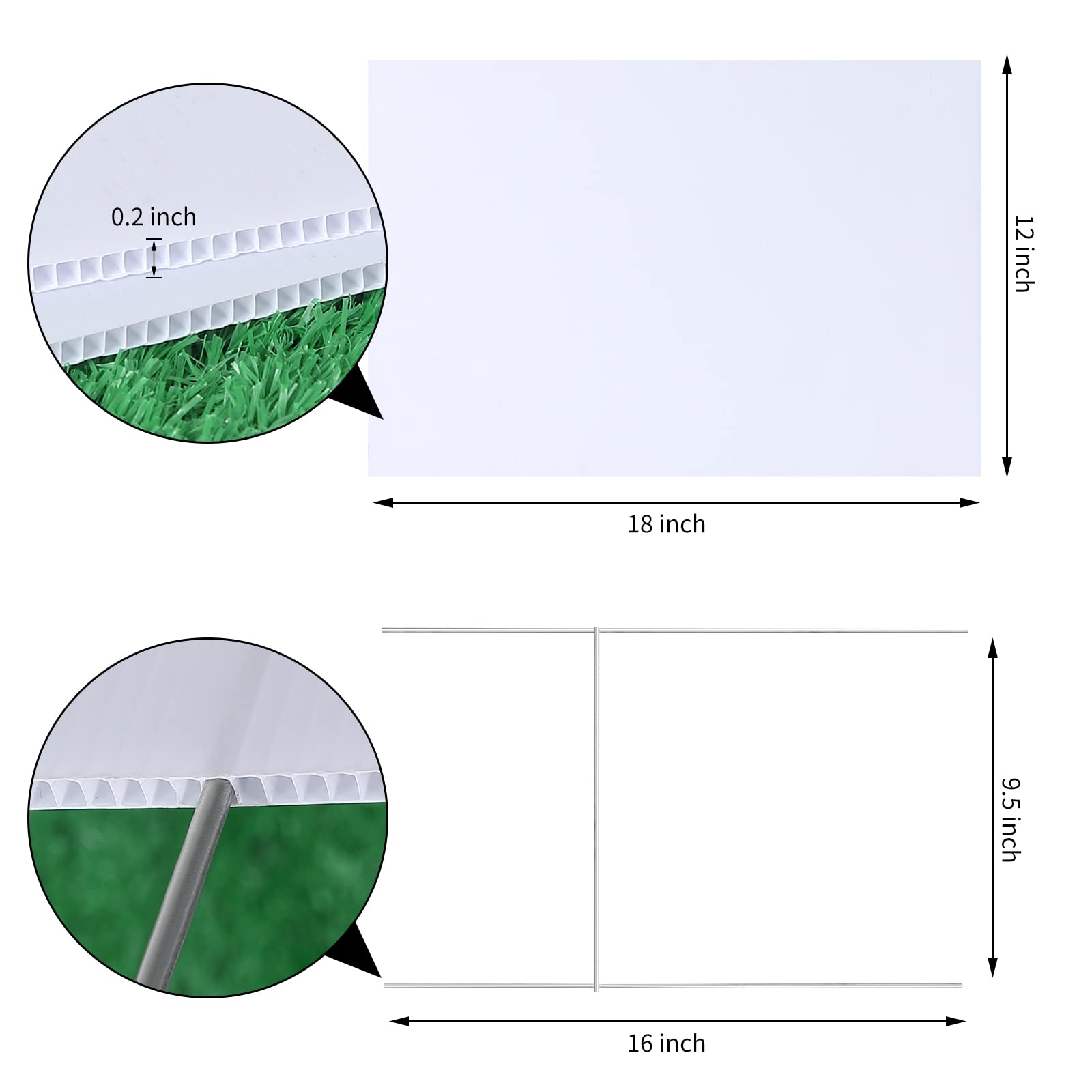 AITIKUE waterproof corrugated plastic sign for rain protection and long-lasting outdoor display.