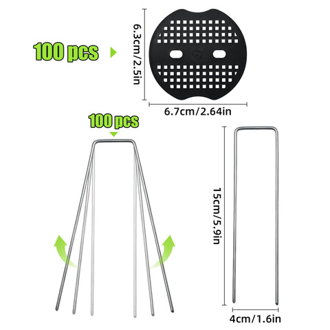 AiTuiTui galvanized steel pins maintaining turf and barriers against wind