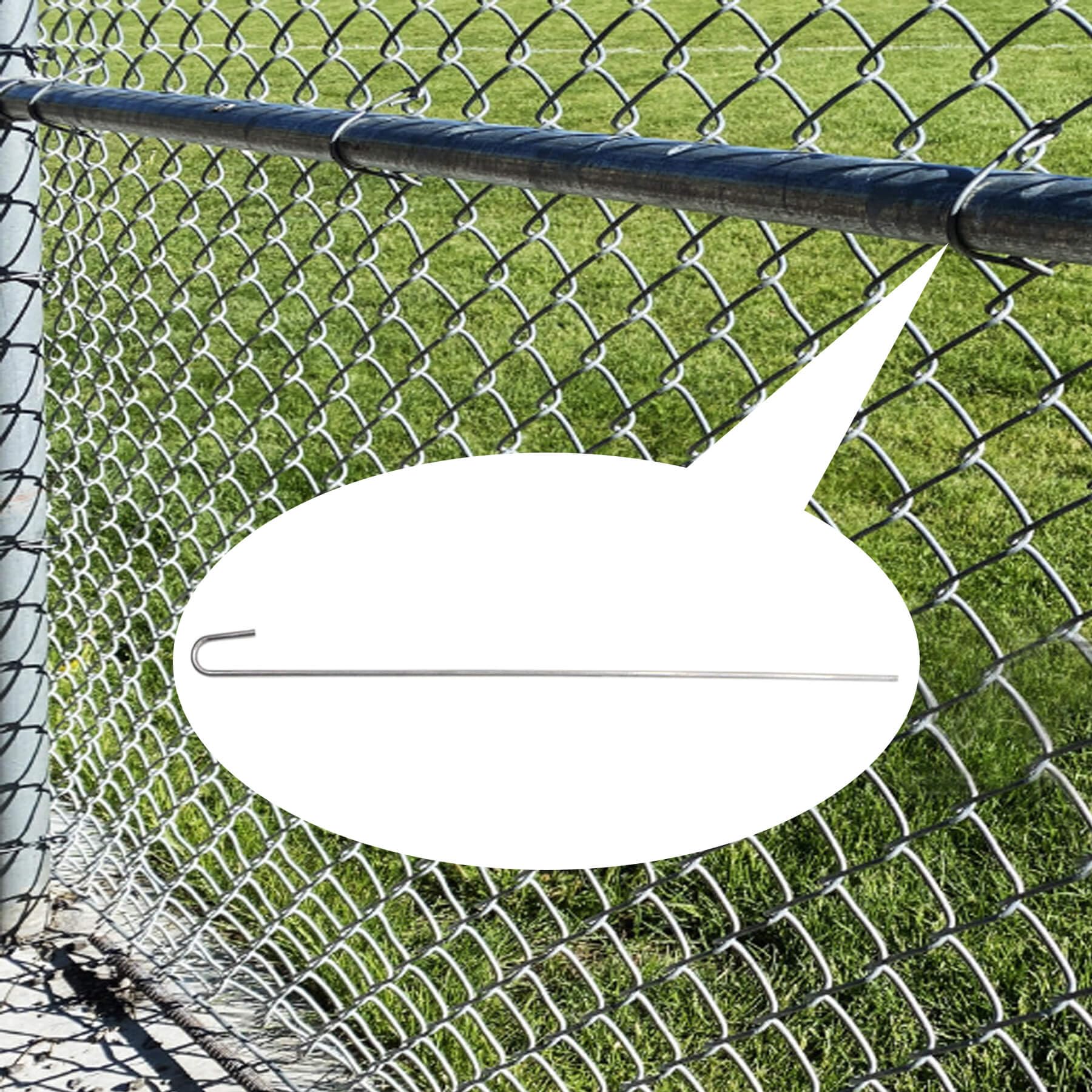 Aiwaiufu pack of 100 chain-link ties ready for fence projects.