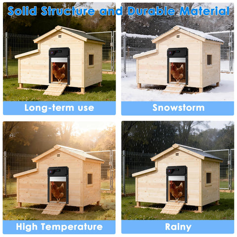 Aiwaylar weather-resistant chicken door withstands outdoor conditions