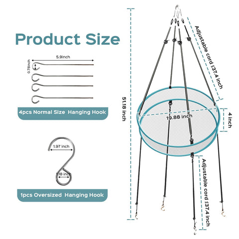 aiwrbwcey Hanging hooks and adjustable cords for flexible mounting
