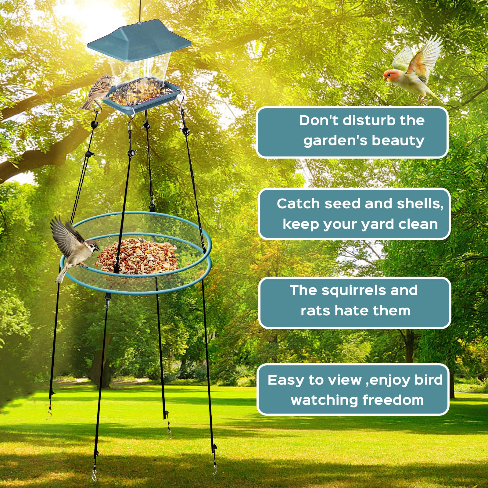 aiwrbwcey Wind rope system stabilizes the tray during gusts