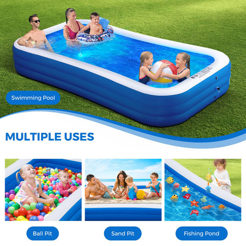 AIYIBEN pool bottom anti-slip design helps safe play.