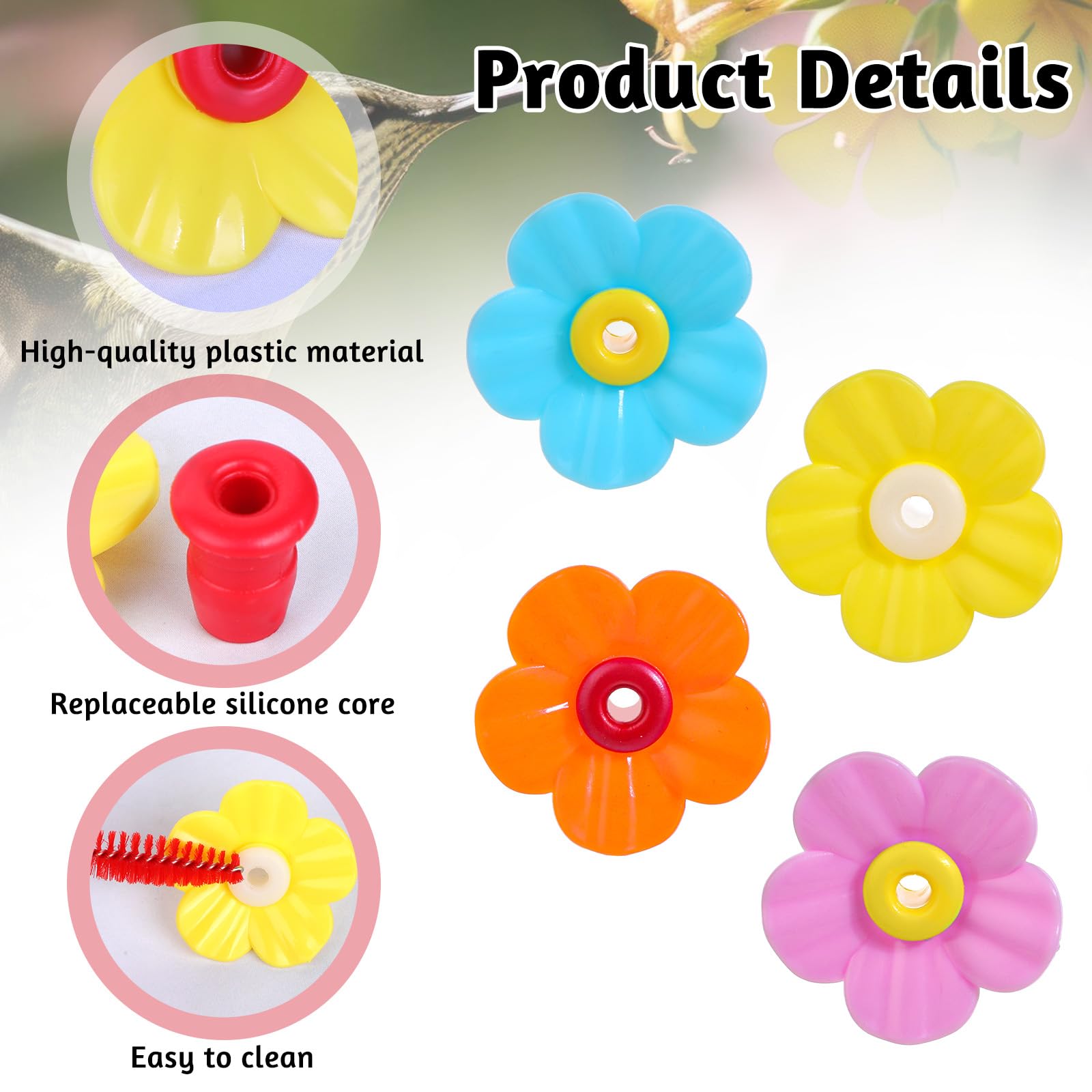 Aiyorse durable plastic replacement flowers withstand sun and rain.