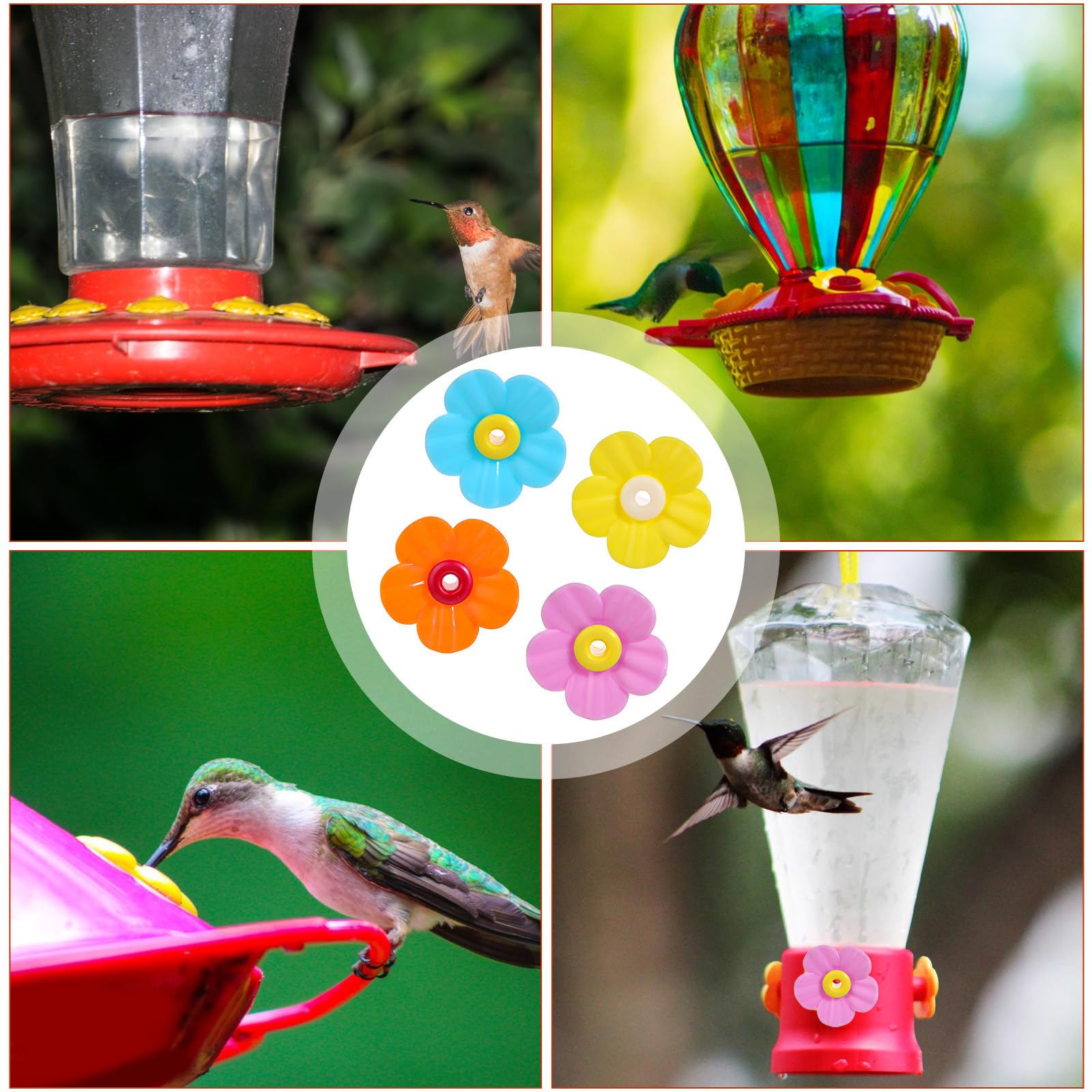 Aiyorse realistic flower design attracts hummingbirds to your garden.