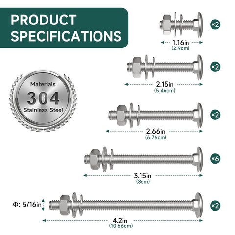 AIYOTAR washers and spring washers prevent loosening and vibration.