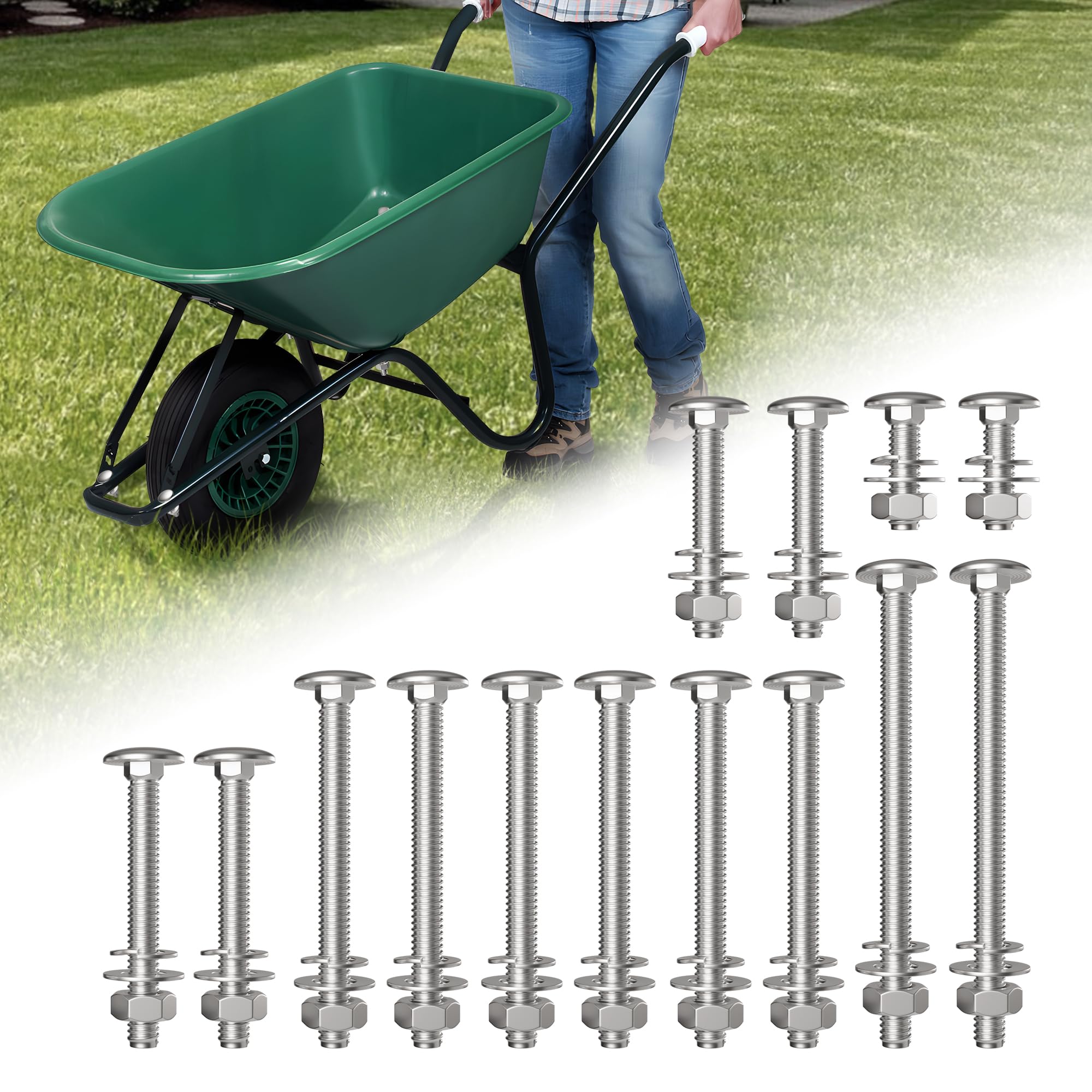 AIYOTAR wheelbarrow bolts collection for quick, secure replacements.