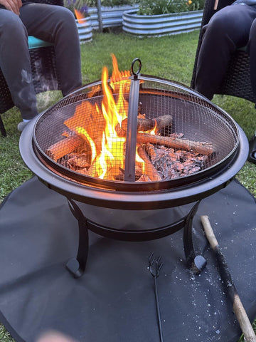 AIZEUSS deck and patio protection with durable fire mat