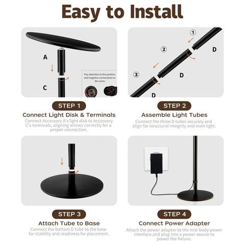 AJABotanics grow light decorative floor lamp for living spaces.