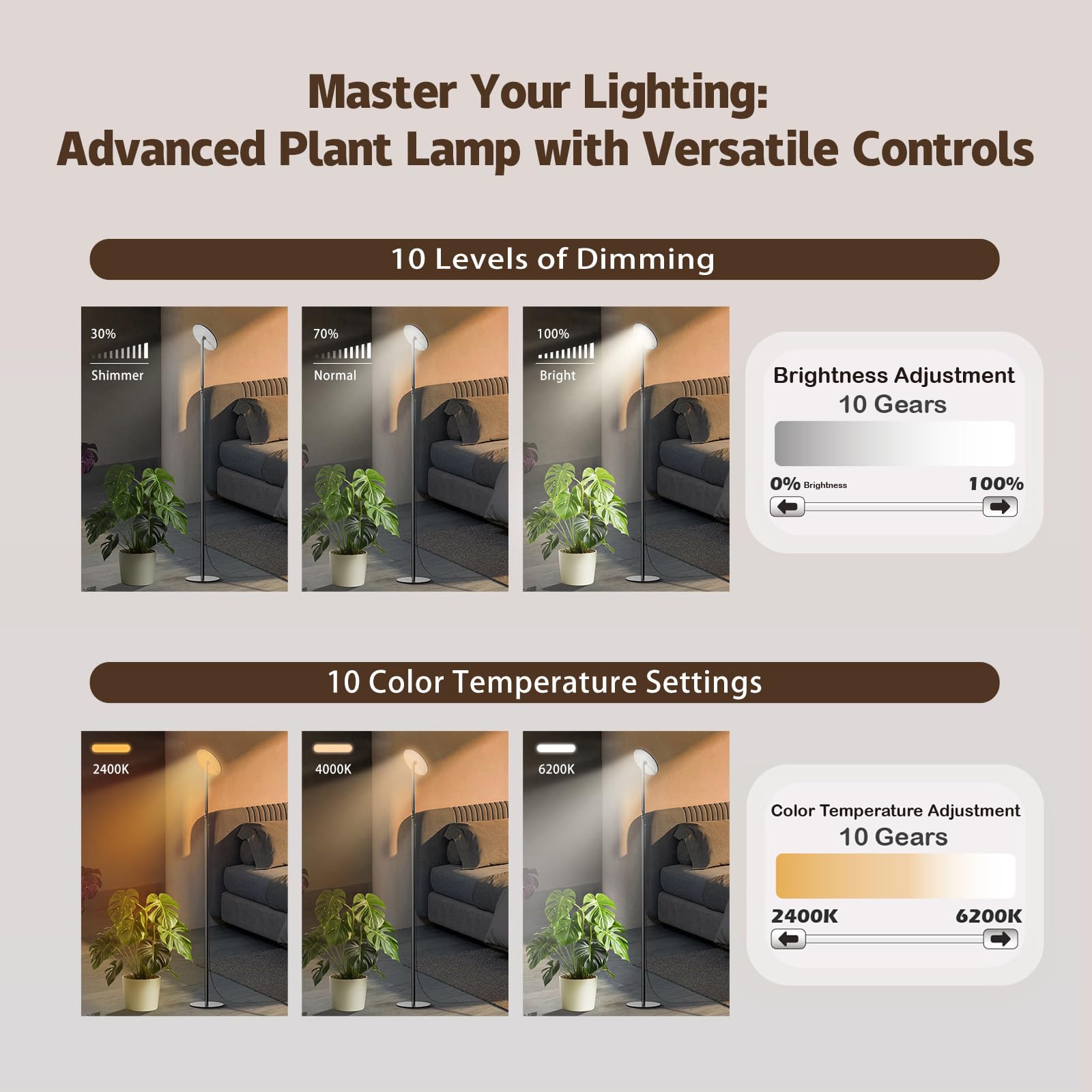 AJABotanics grow light full spectrum delivers 2300–6500K for all stages.