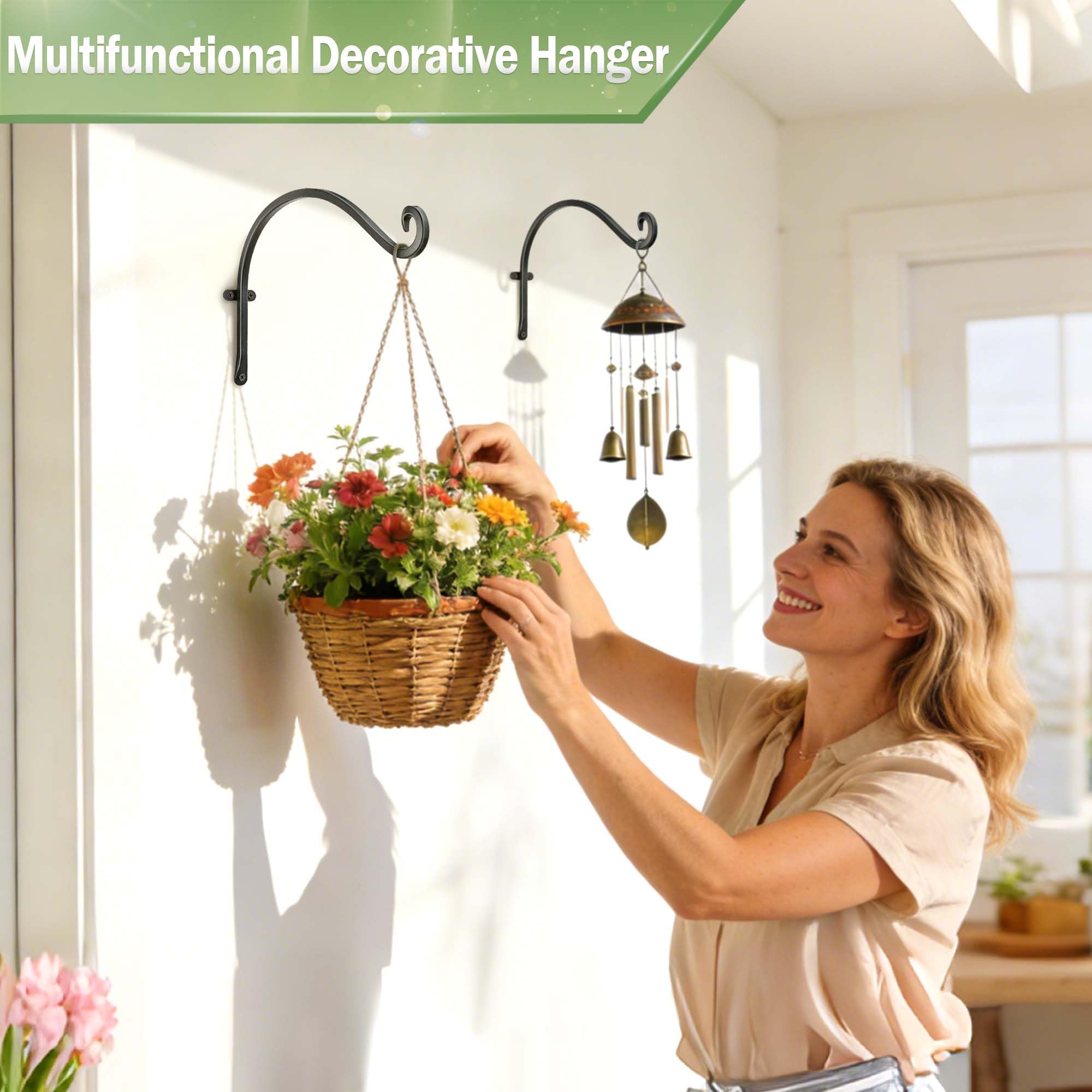 AJART installation hardware included for mounting on wood, brick, or concrete.