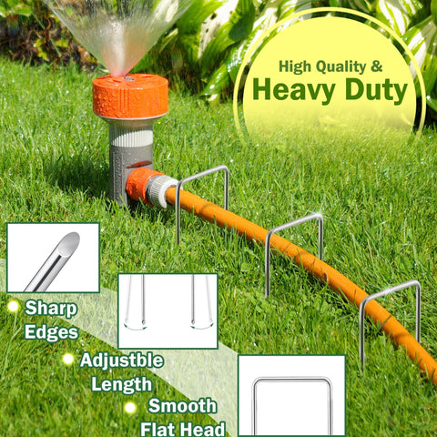 AJART U-shaped-design stake demonstrates easy driving and a secure hold.