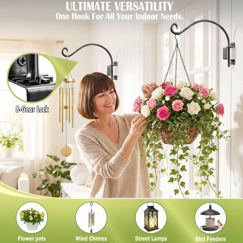 Versatile hanger suitable for bird feeders, baskets, or wind chimes