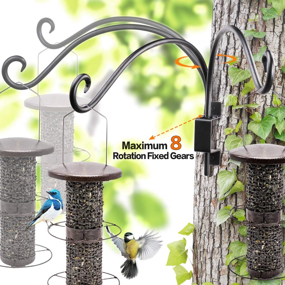 AJART wall mount bracket ready for bird feeders and hanging baskets