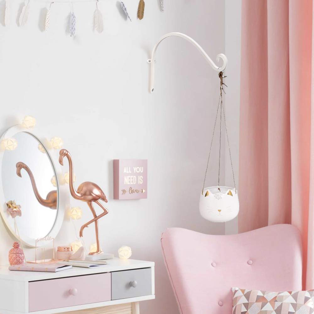 AJART white plant hanger packaged set with mounting screws