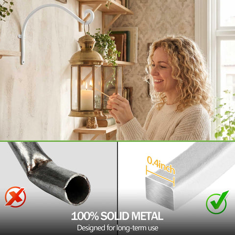 AJART white plant hanger rust-resistant coating protects metal in all seasons