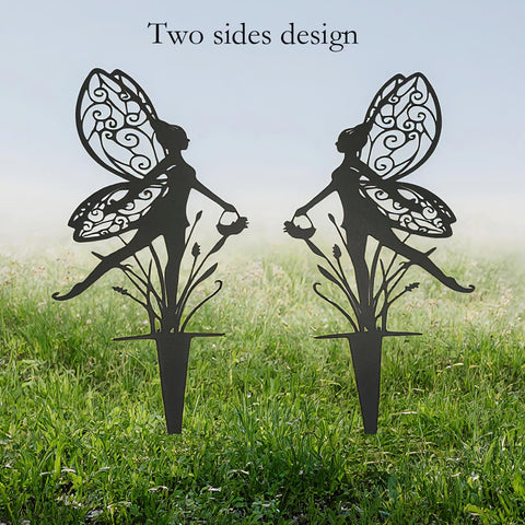 AJHXZMFC fairy garden stake enhances pots and beds with whimsy.