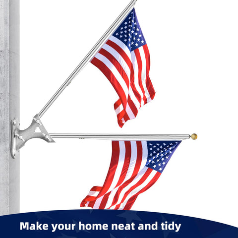 AJHXZMFC two-position bracket enabling versatile flag display angles.