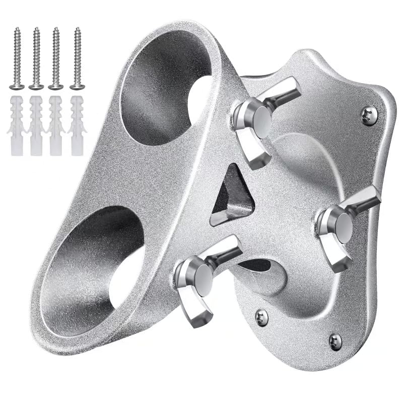 AJHXZMFC flag pole holder for outdoor walls with 1in pole, rust-resistant silver finish.