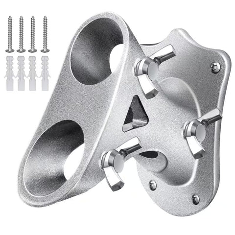 AJHXZMFC flag pole holder for outdoor walls with 1in pole, rust-resistant silver finish.