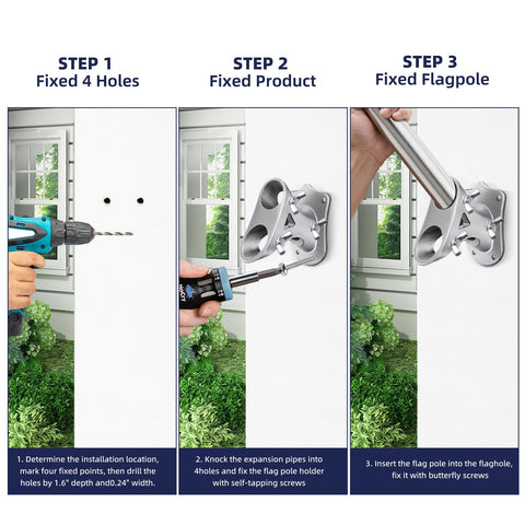 AJHXZMFC pre-drilled mounting holes simplify exterior wall installation.