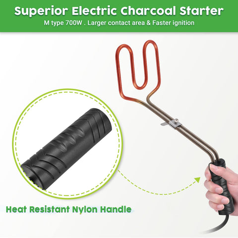 Ajiaguo 304 stainless steel heat element buried in coal for fast ignition.