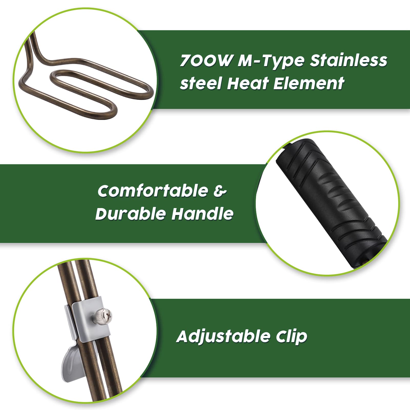 Ajiaguo 5ft cable provides flexible reach for any grill.