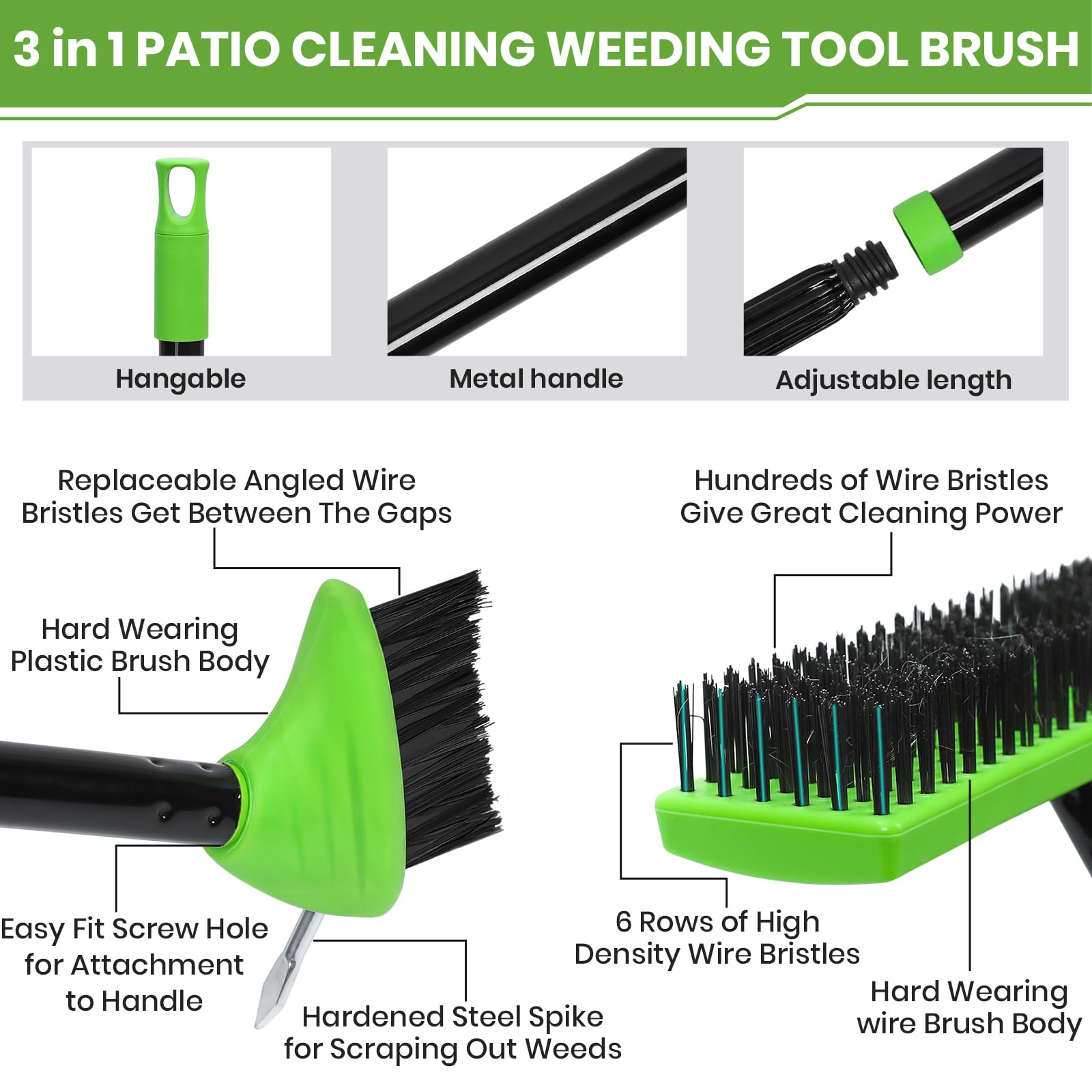 Ajimy adjustable handle enables comfortable standing cleaning