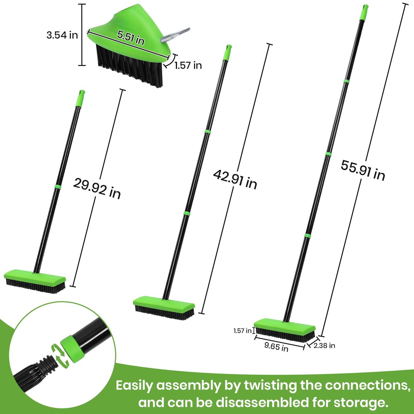 Ajimy durable PP base keeps the brush steady during use