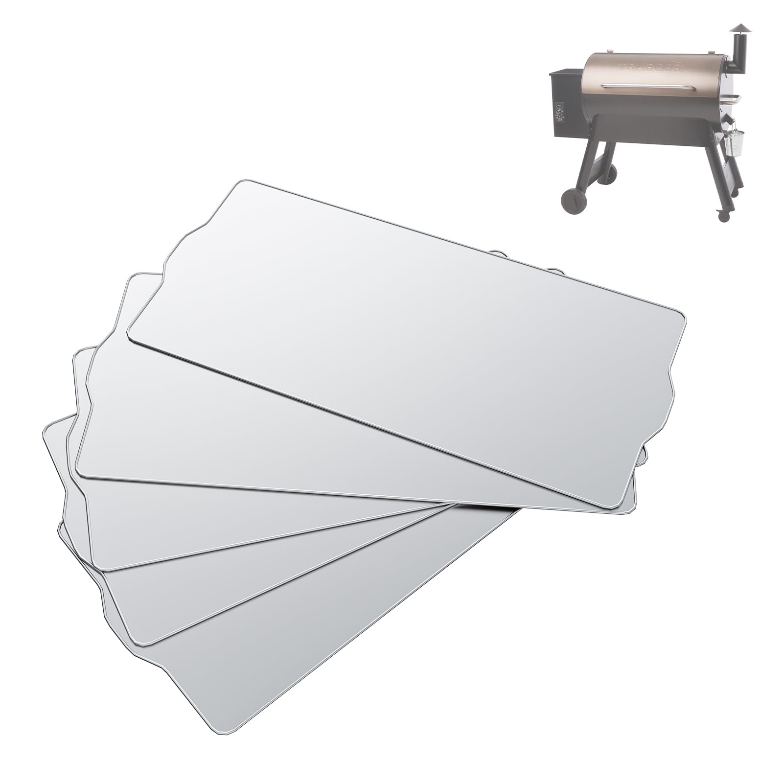 AJinTeby 5-pack drip tray liners for Traeger Pro 34 keep grease contained.