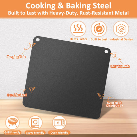 AJinTeby carbon steel baking steel for fast heating.