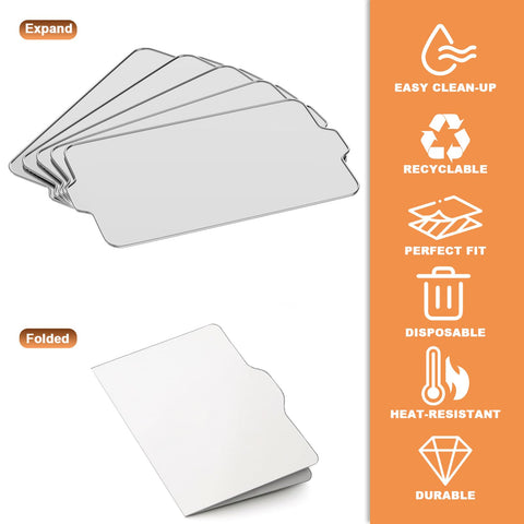 AJinTeby liner with raised edges; prevents grease spills for a cleaner grill area
