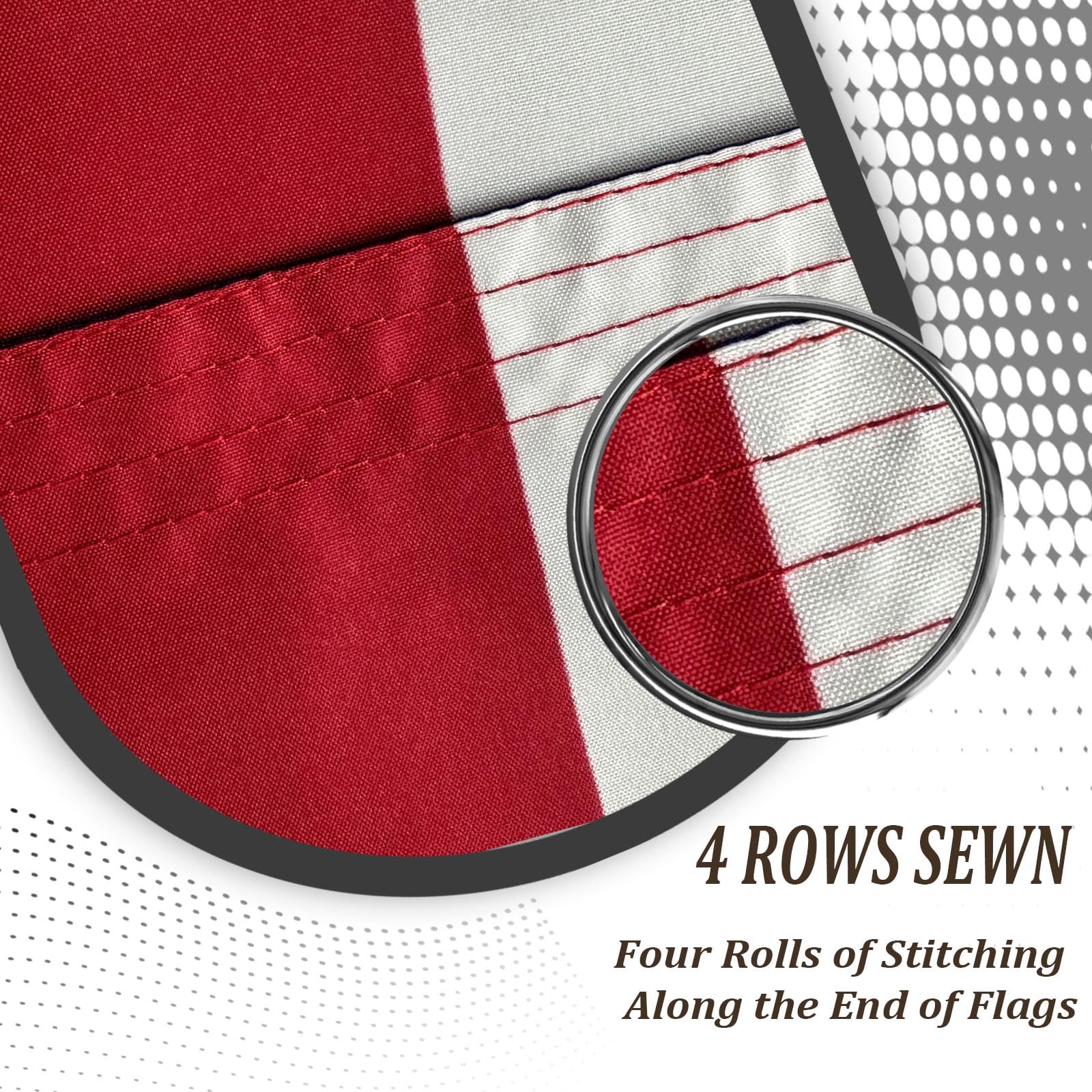 AJJSUE American flag outdoor 3x5 reinforced header; easy hanging