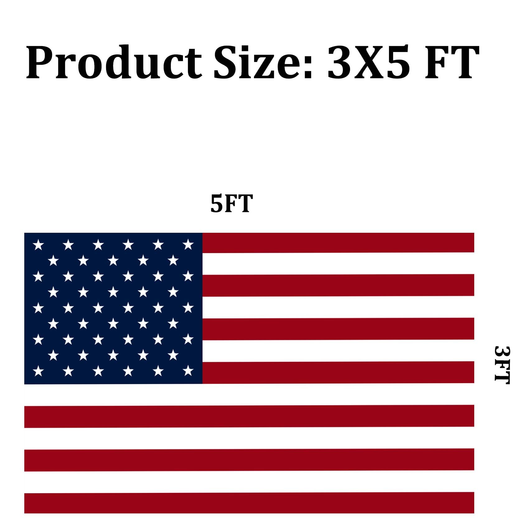 AJJSUE American flag outdoor 3x5 gift-ready; ideal for homes and boats